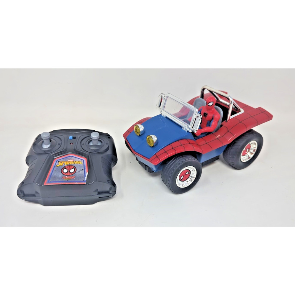 Marvel 1:24 Spider-Man Spider Buggy RC Car w/ Controller tested works Jada